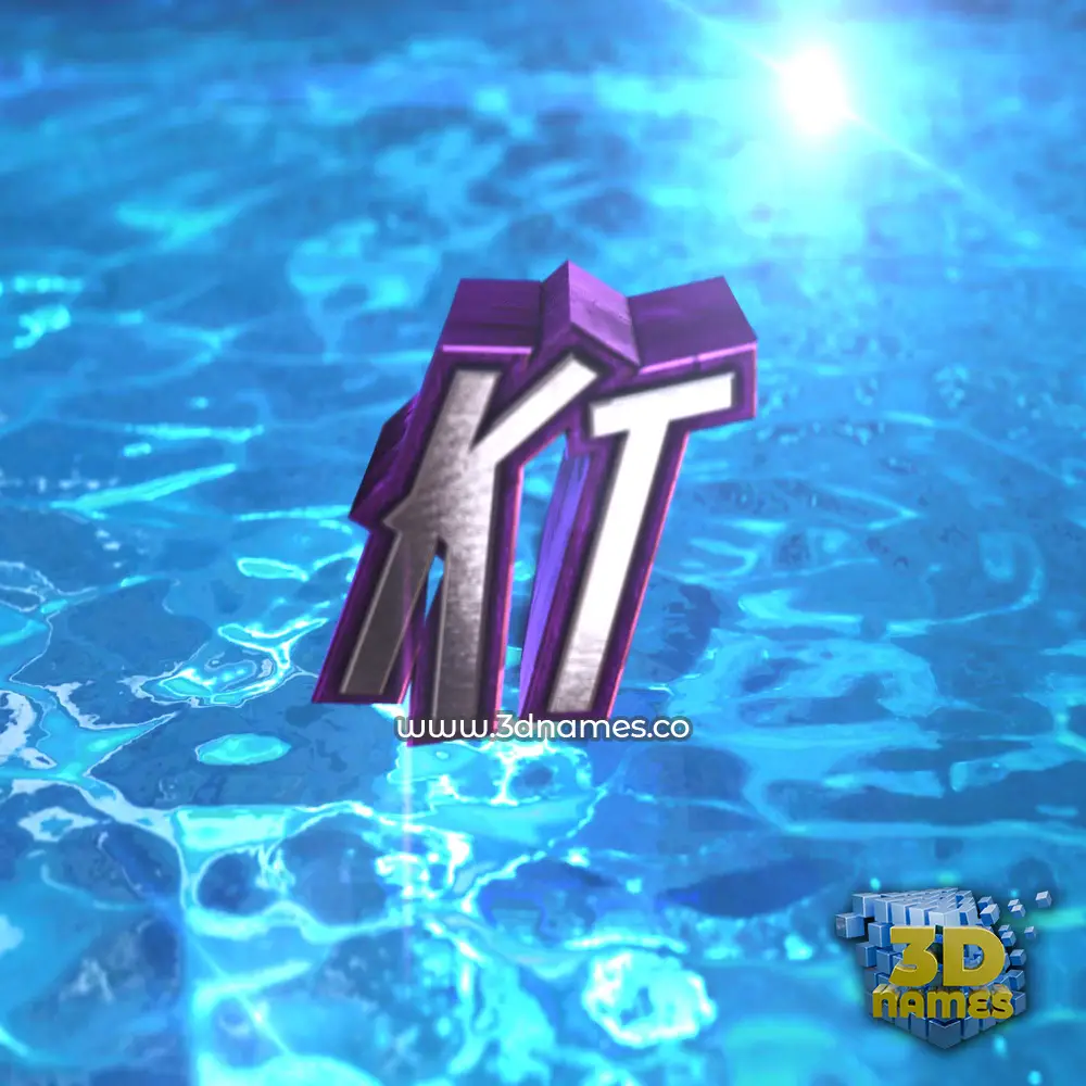 kt in Water 2015 style - 3D name wallpaper