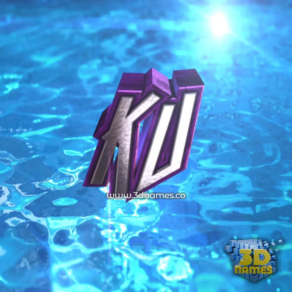 ku in Water 2015 style - 3D name wallpaper