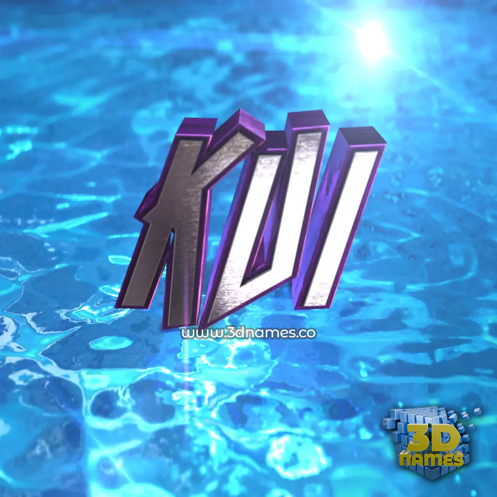 kui in Water 2015 style - 3D name wallpaper