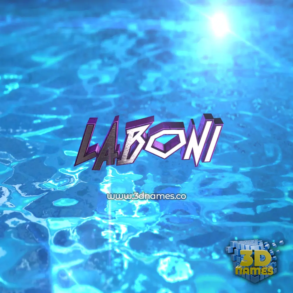 laboni in Water 2015 style - 3D name wallpaper