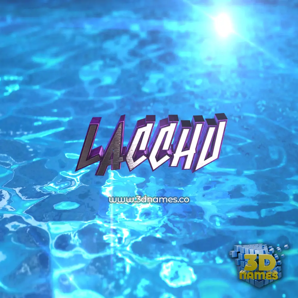 lacchu in Water 2015 style - 3D name wallpaper