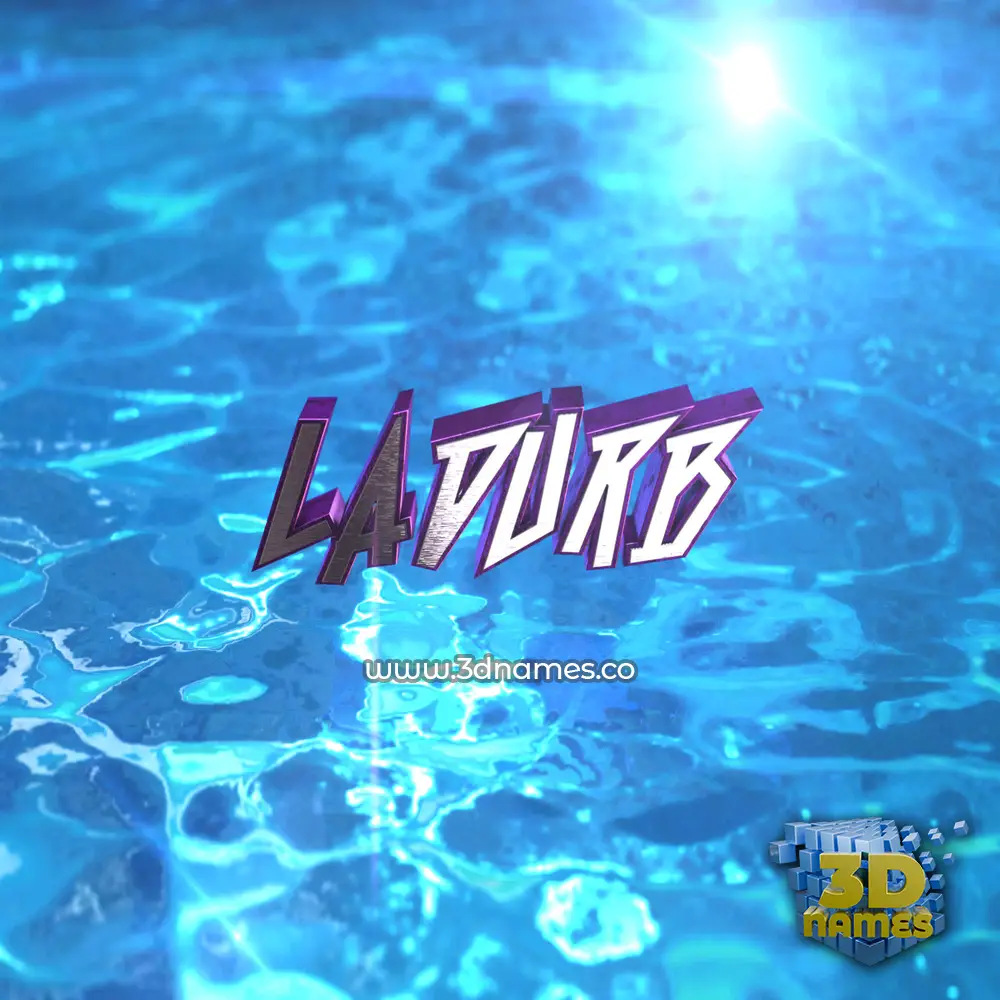 ladurb in Water 2015 style - 3D name wallpaper