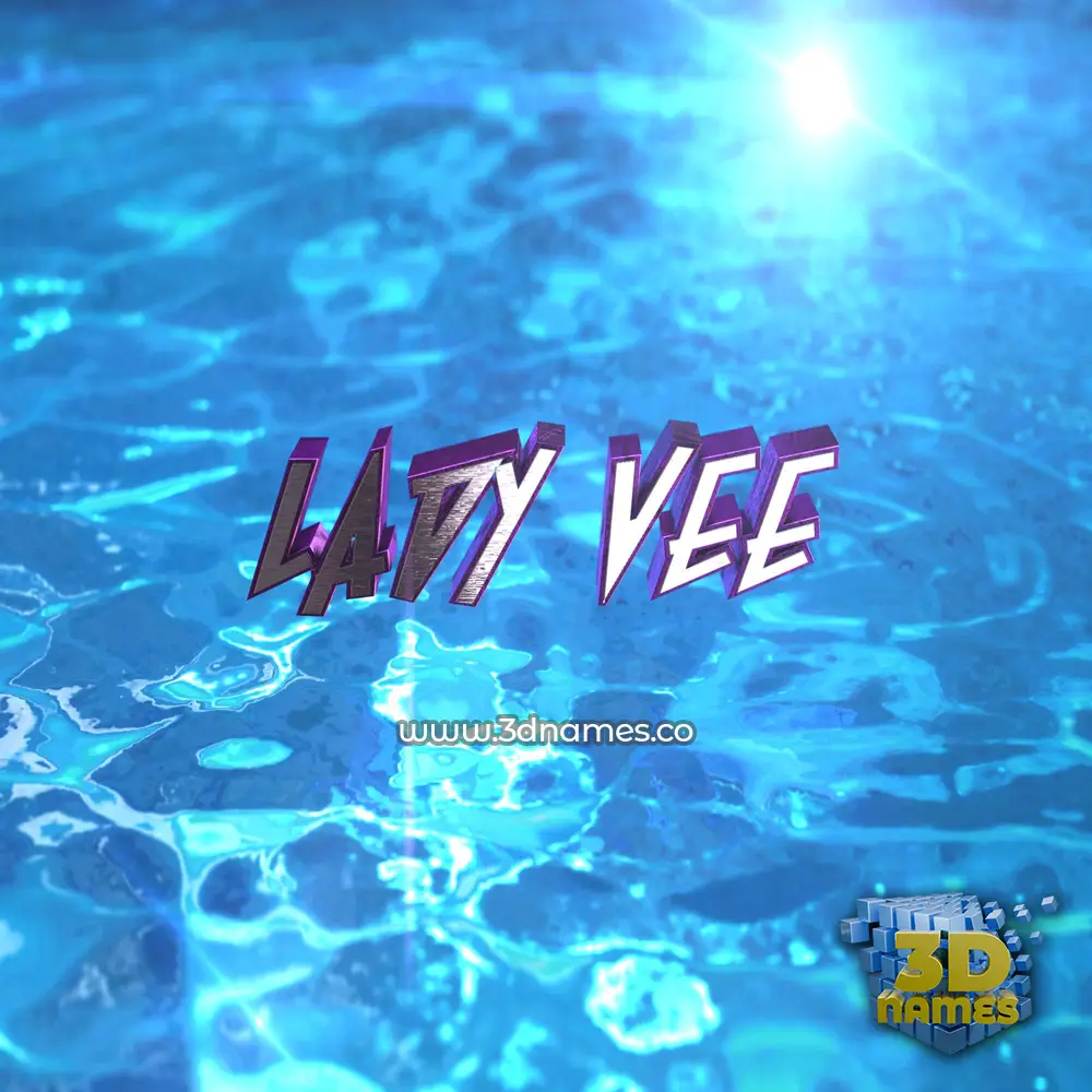 lady vee in Water 2015 style - 3D name wallpaper