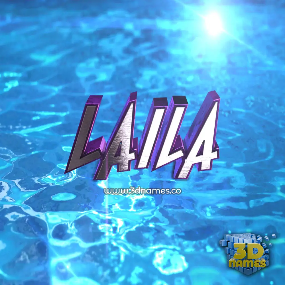 laila in Water 2015 style - 3D name wallpaper