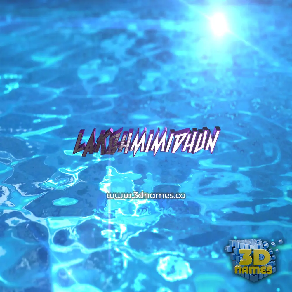 lakshmimidhun in Water 2015 style - 3D name wallpaper