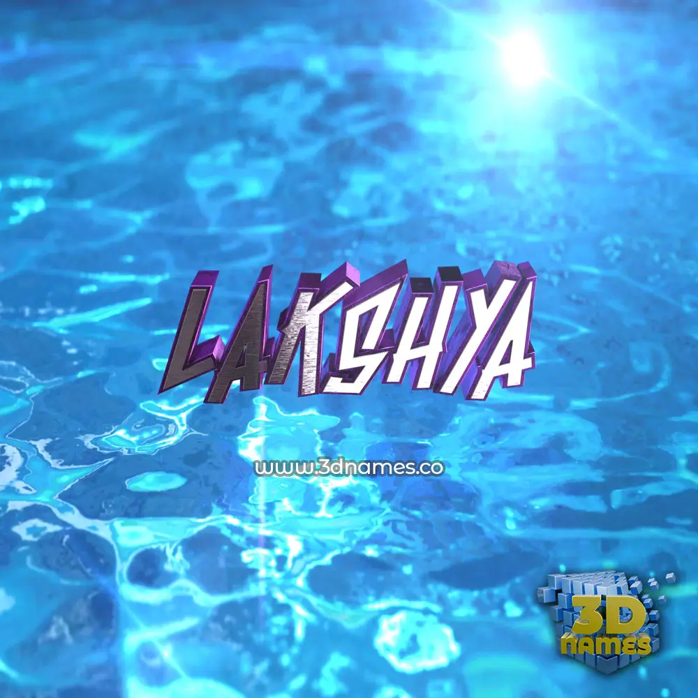 lakshya in Water 2015 style - 3D name wallpaper