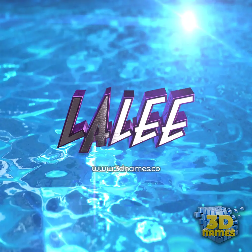 lalee in Water 2015 style - 3D name wallpaper
