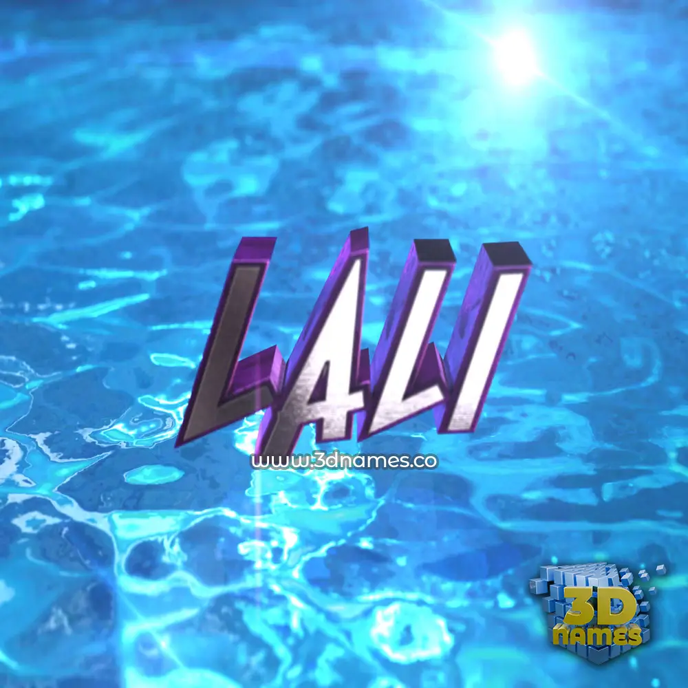 lali in Water 2015 style - 3D name wallpaper