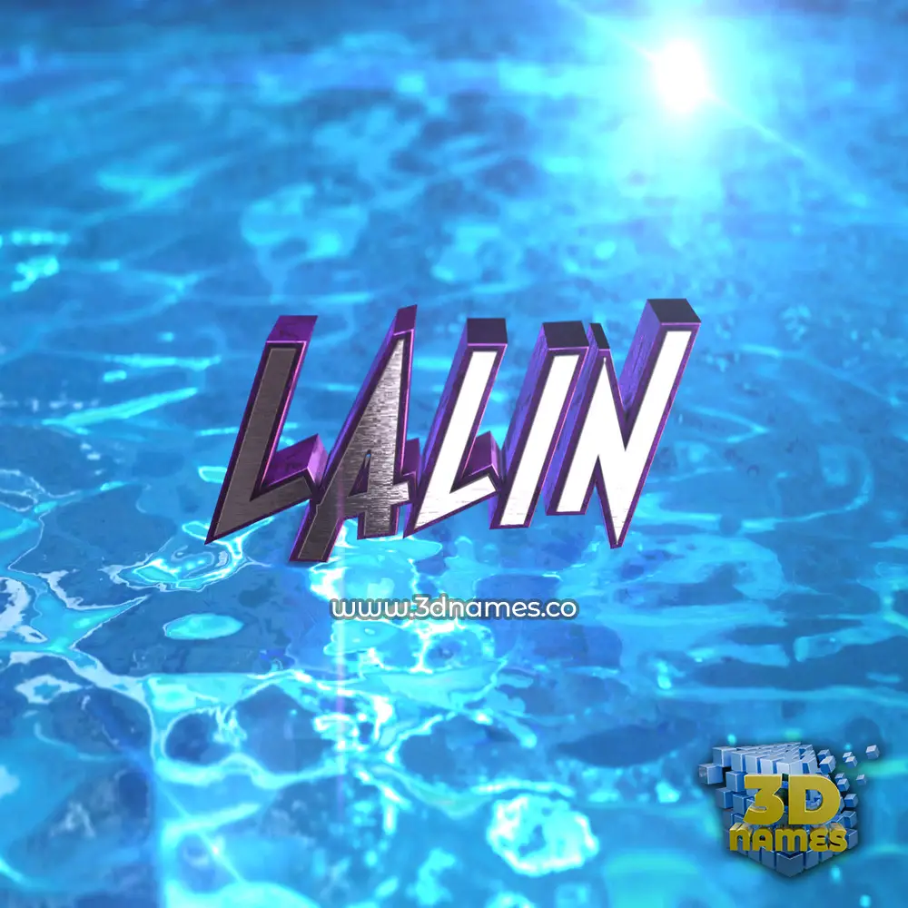 lalin in Water 2015 style - 3D name wallpaper
