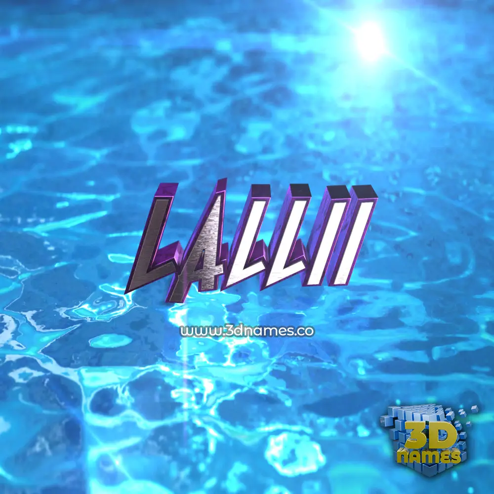 lallii in Water 2015 style - 3D name wallpaper