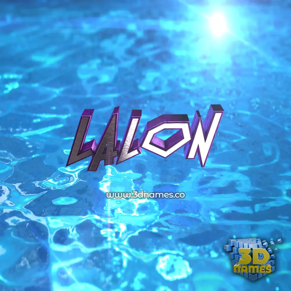 lalon in Water 2015 style - 3D name wallpaper