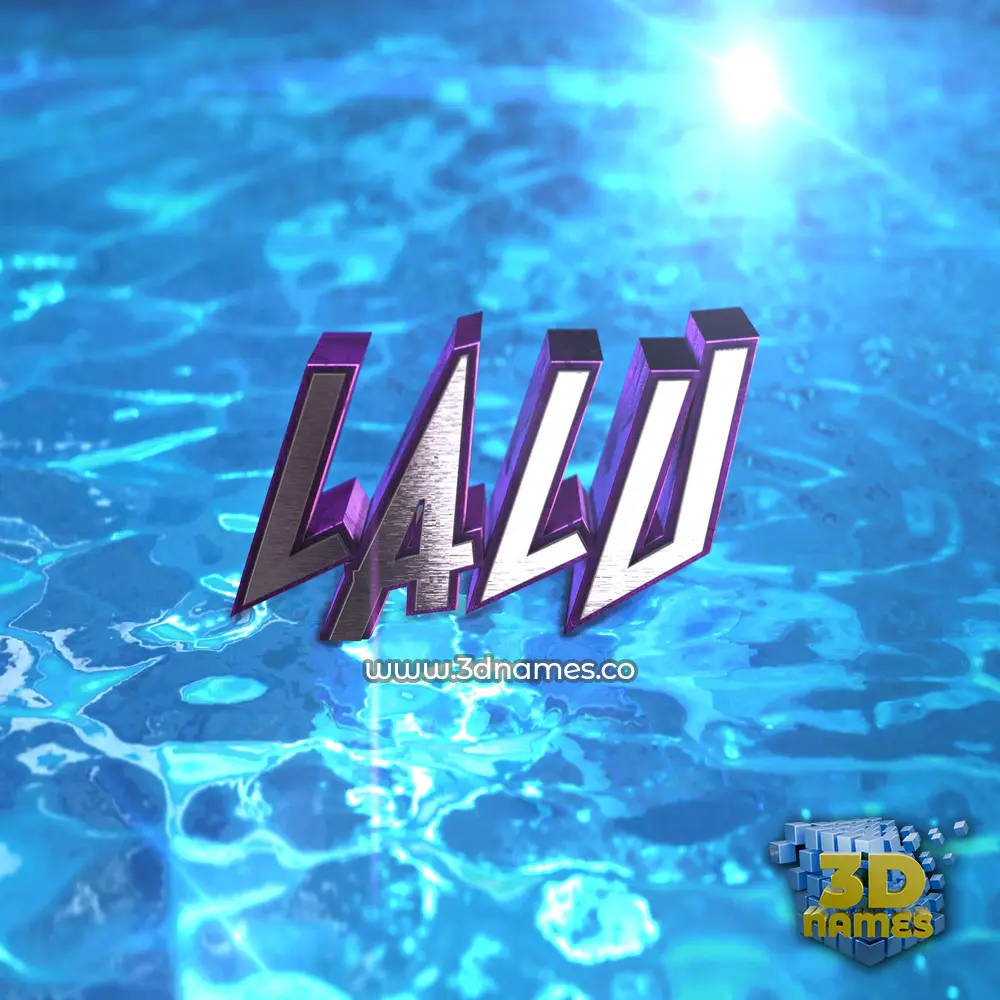 lalu in Water 2015 style - 3D name wallpaper