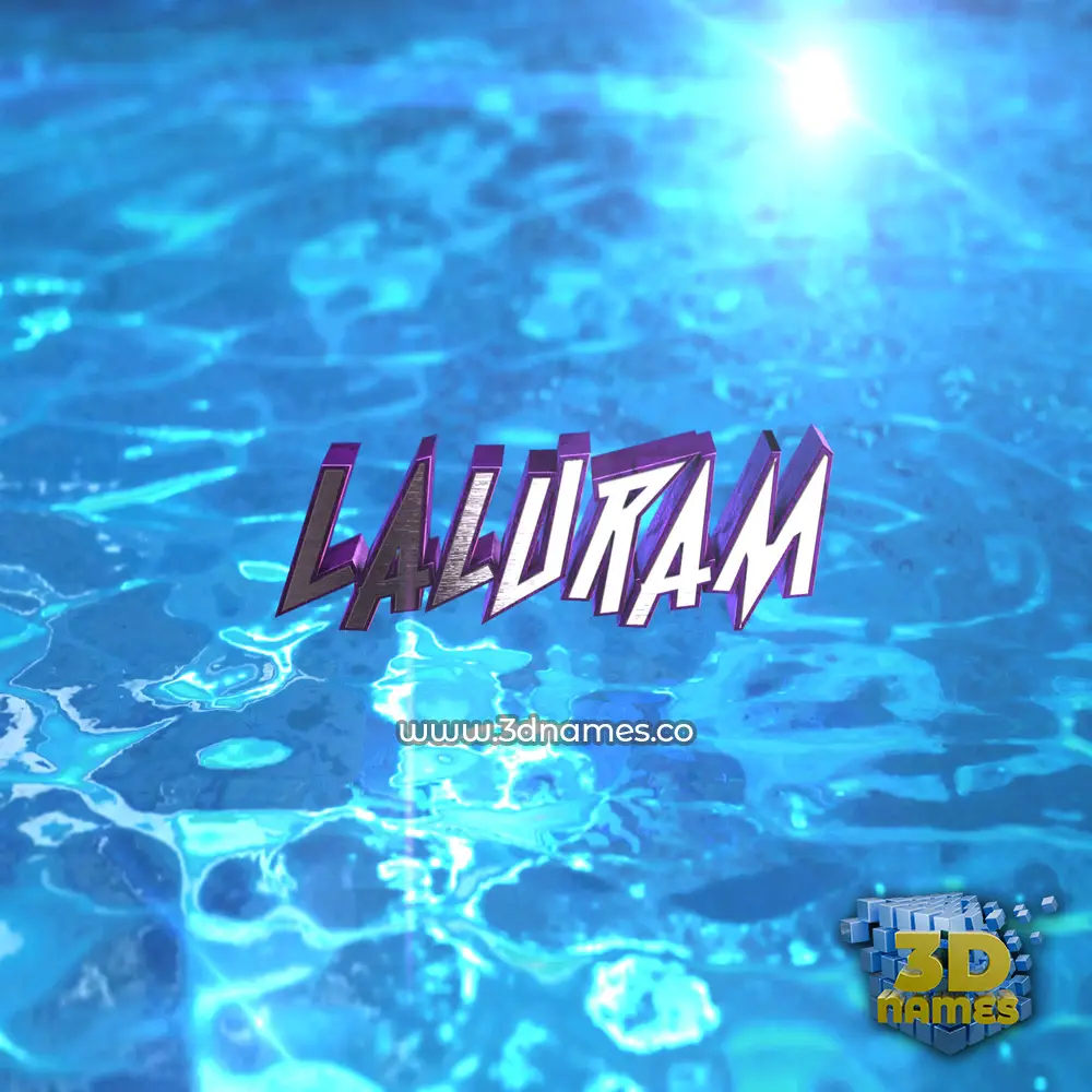 laluram in Water 2015 style - 3D name wallpaper