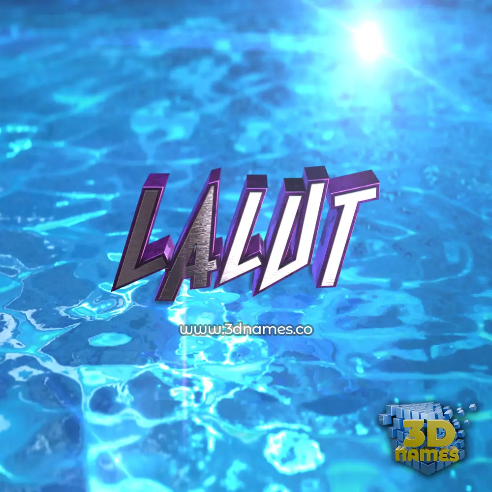 lalut in Water 2015 style - 3D name wallpaper