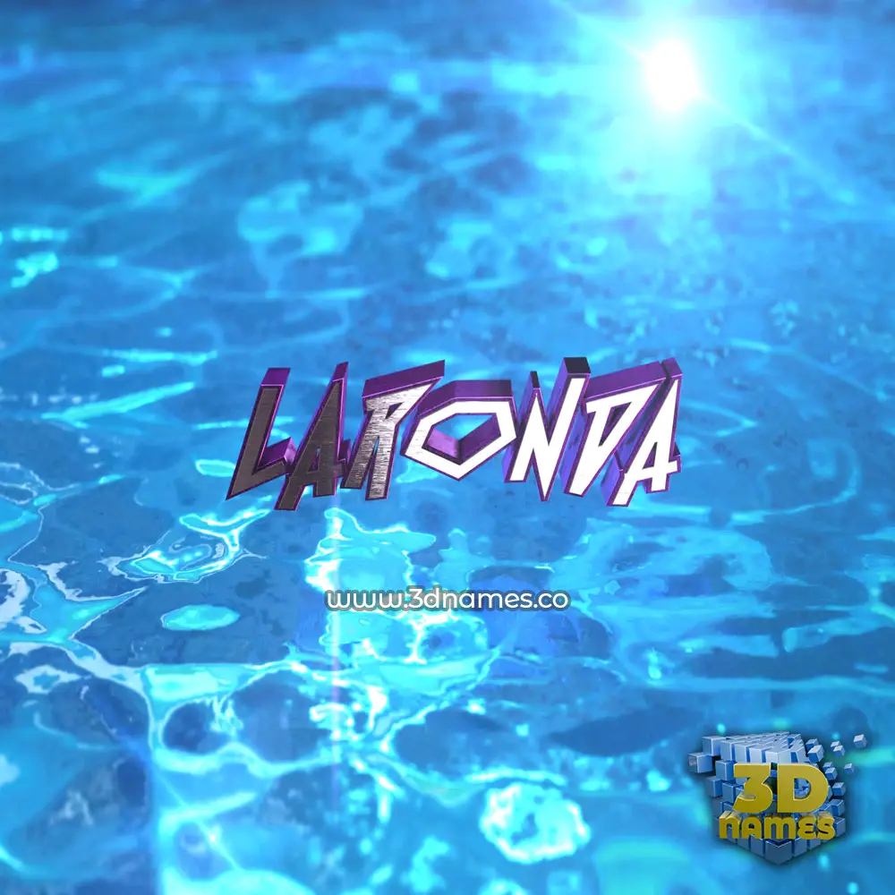 laronda in Water 2015 style - 3D name wallpaper