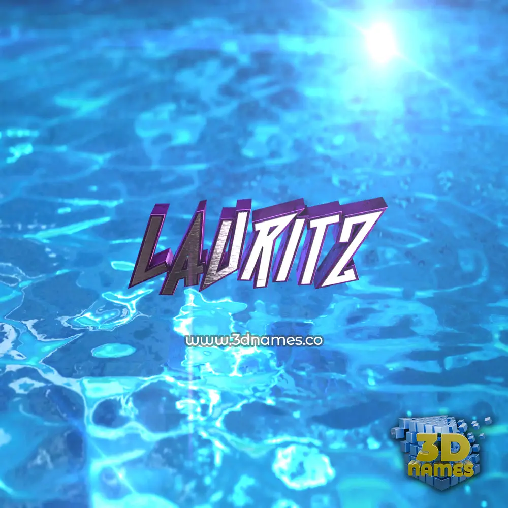 lauritz in Water 2015 style - 3D name wallpaper