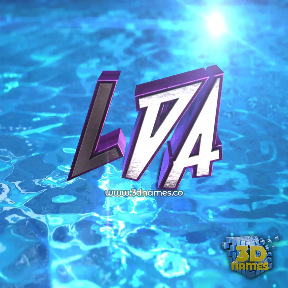 lda in Water 2015 style - 3D name wallpaper