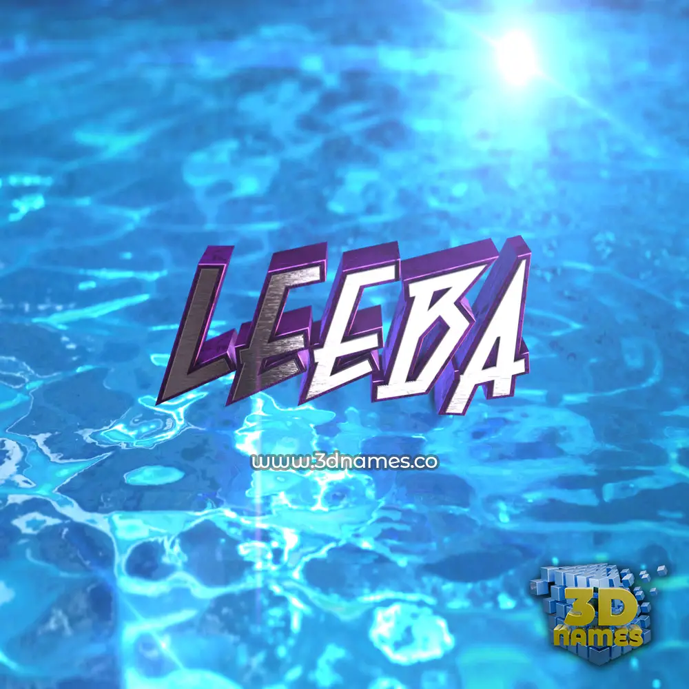 leeba in Water 2015 style - 3D name wallpaper