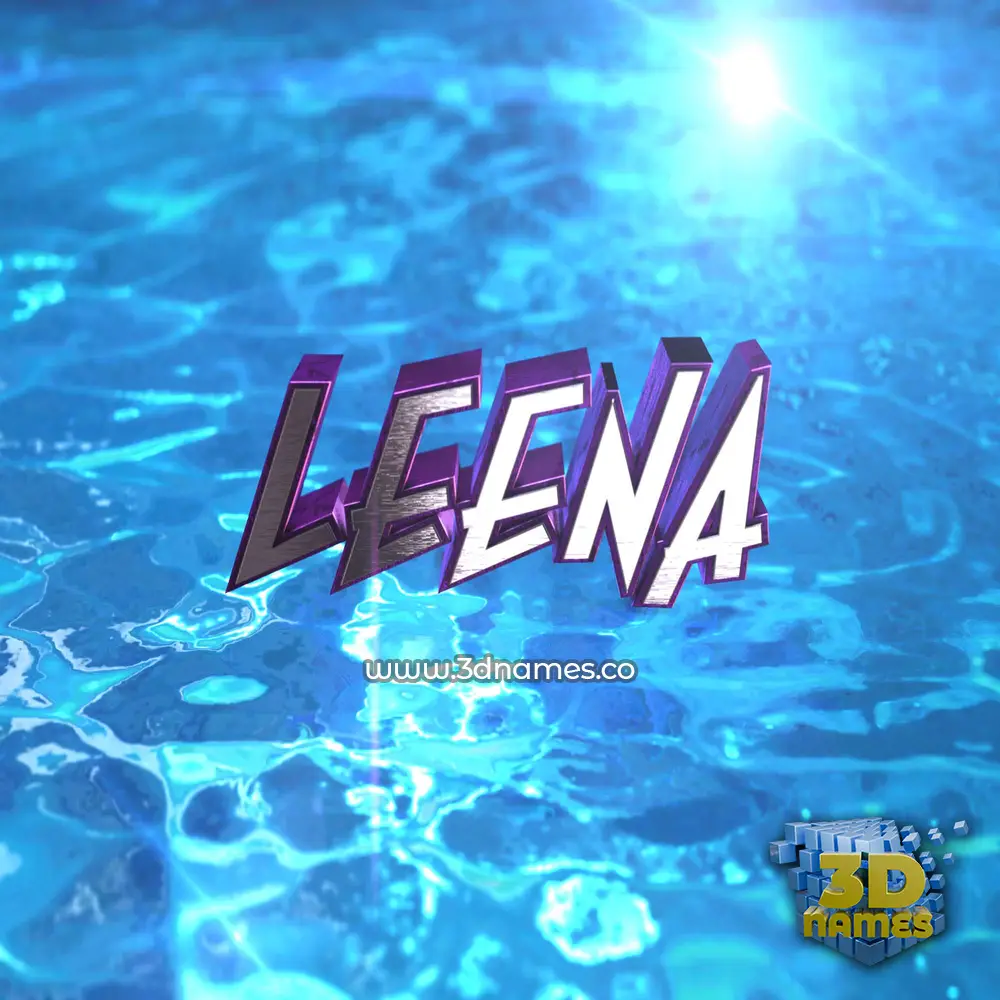 leena in Water 2015 style - 3D name wallpaper