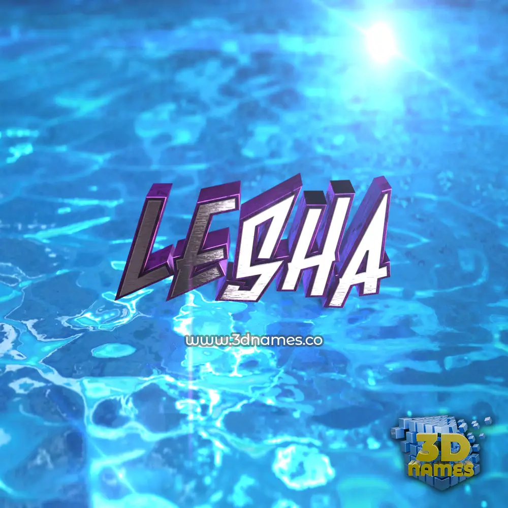 lesha in Water 2015 style - 3D name wallpaper