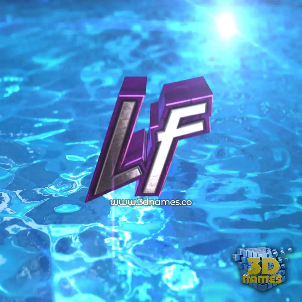 lf in Water 2015 style - 3D name wallpaper