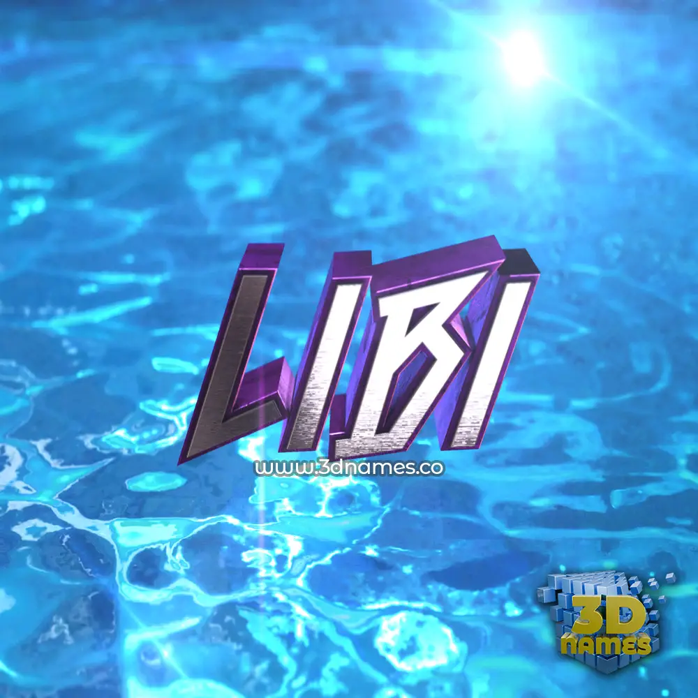 libi in Water 2015 style - 3D name wallpaper