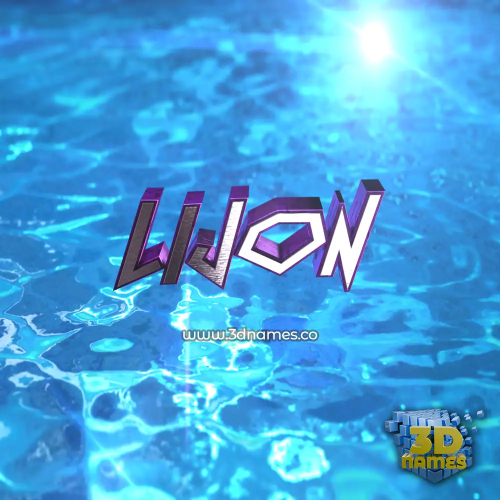 lijon in Water 2015 style - 3D name wallpaper