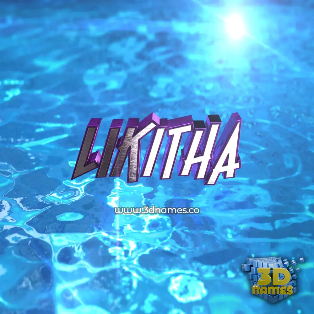 likitha in Water 2015 style - 3D name wallpaper