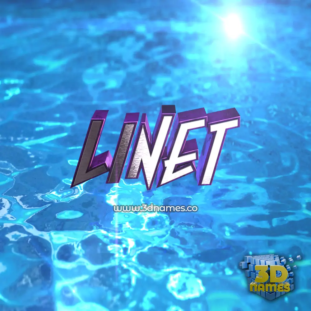linet in Water 2015 style - 3D name wallpaper