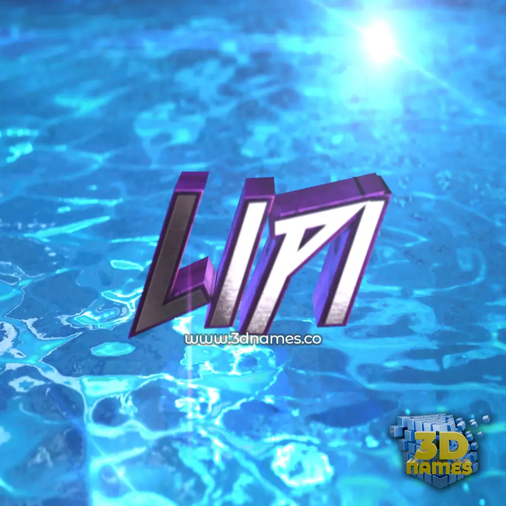 lipi in Water 2015 style - 3D name wallpaper