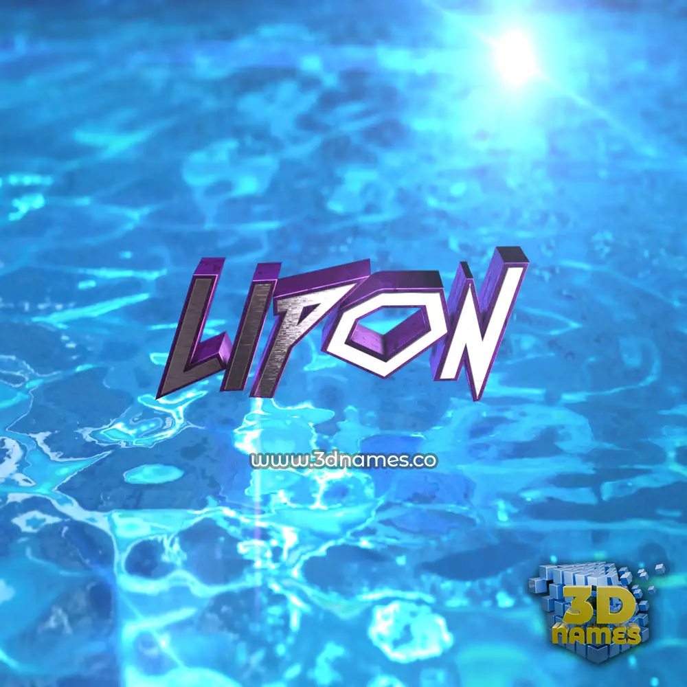 lipon in Water 2015 style - 3D name wallpaper