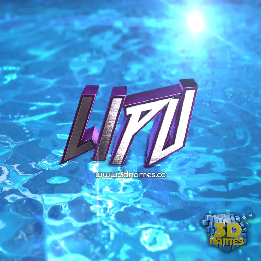 lipu in Water 2015 style - 3D name wallpaper