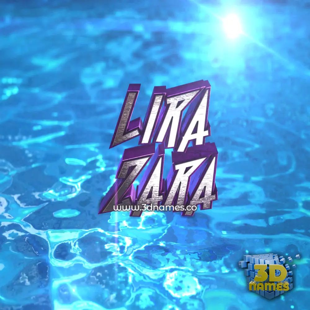 lira zara in Water 2015 style - 3D name wallpaper