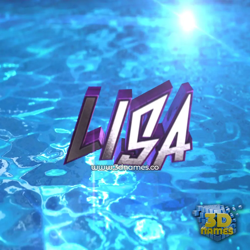 lisa in Water 2015 style - 3D name wallpaper