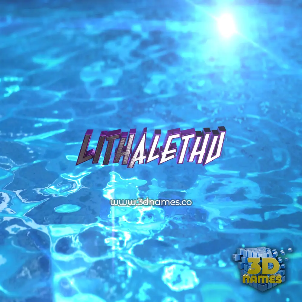 lithalethu in Water 2015 style - 3D name wallpaper