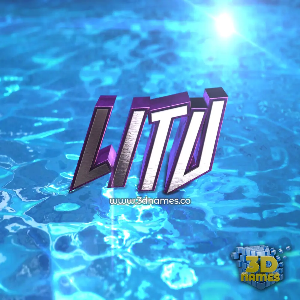litu in Water 2015 style - 3D name wallpaper