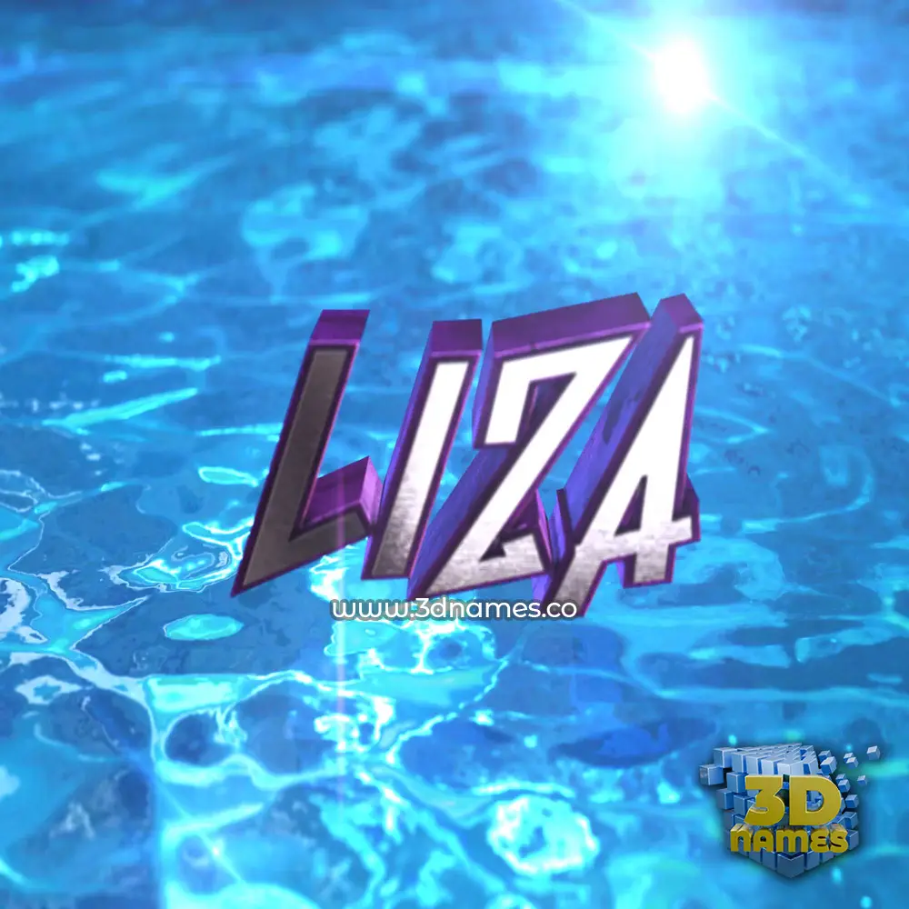 liza in Water 2015 style - 3D name wallpaper