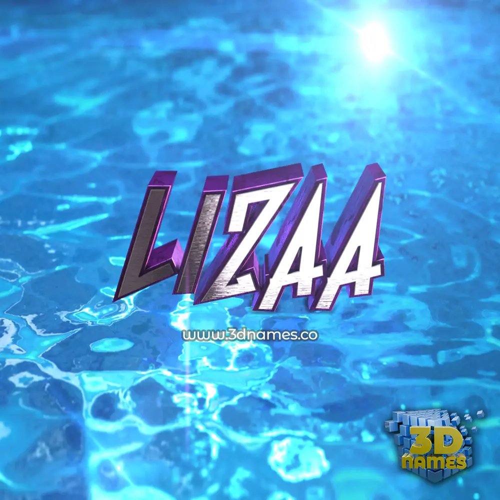 lizaa in Water 2015 style - 3D name wallpaper