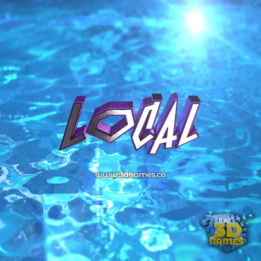 local in Water 2015 style - 3D name wallpaper