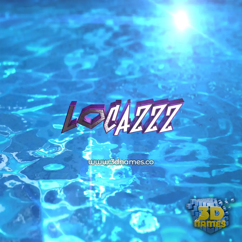 locazzz in Water 2015 style - 3D name wallpaper