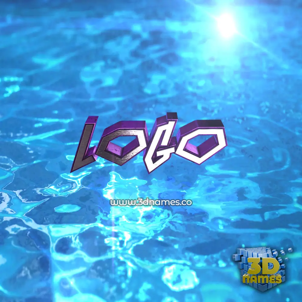 logo in Water 2015 style - 3D name wallpaper