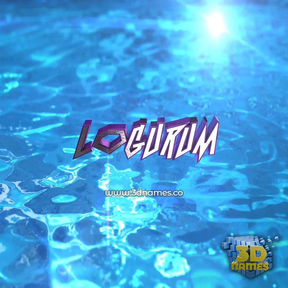 logurum in Water 2015 style - 3D name wallpaper