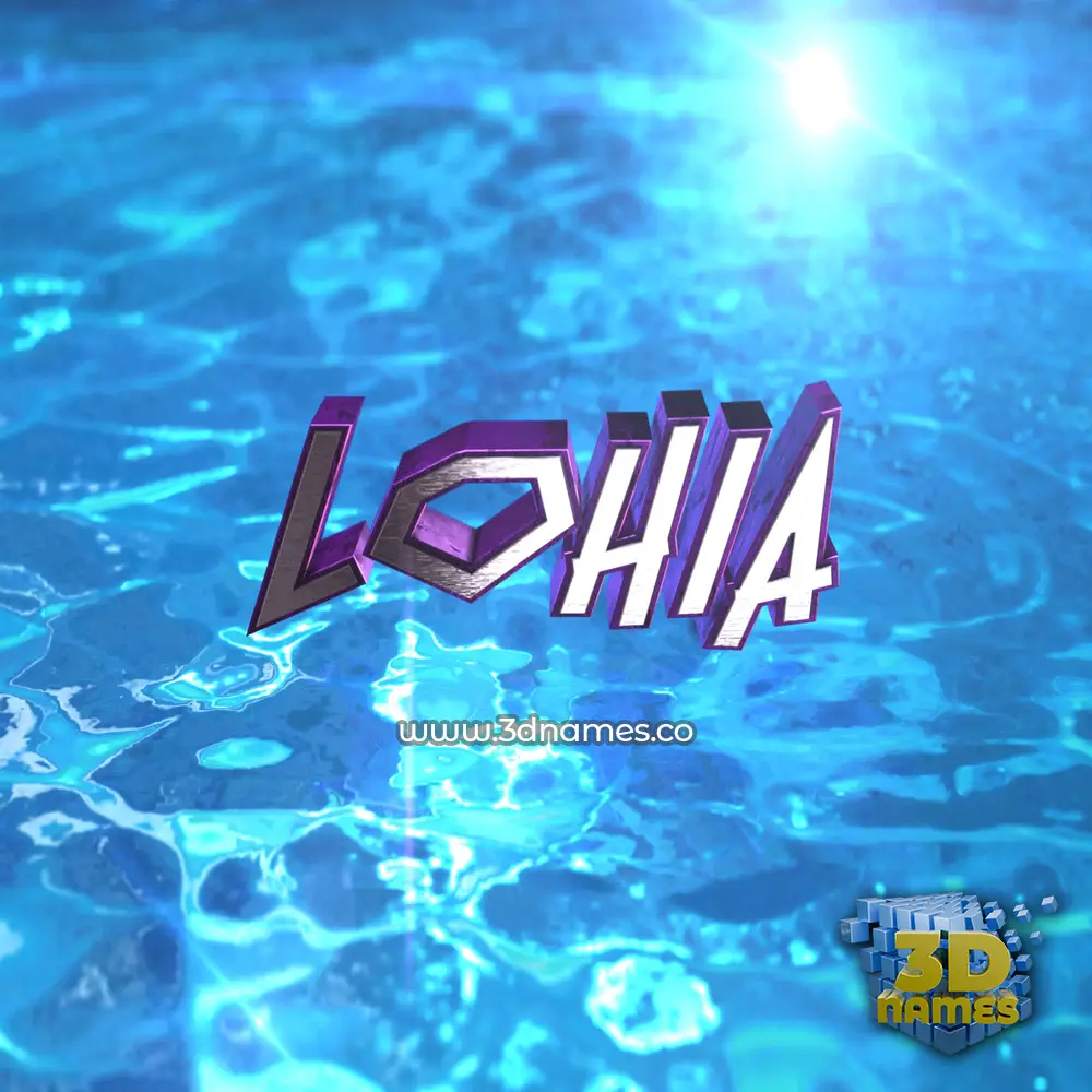 lohia in Water 2015 style - 3D name wallpaper