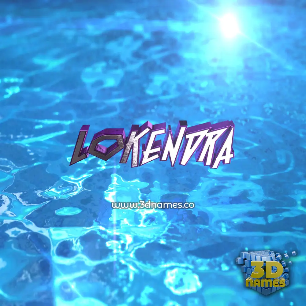 lokendra in Water 2015 style - 3D name wallpaper