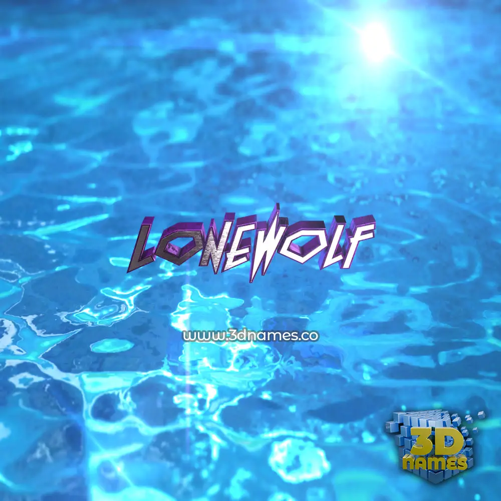 lonewolf in Water 2015 style - 3D name wallpaper
