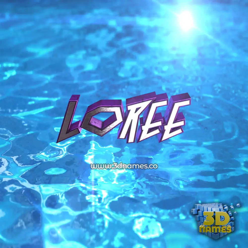 loree in Water 2015 style - 3D name wallpaper