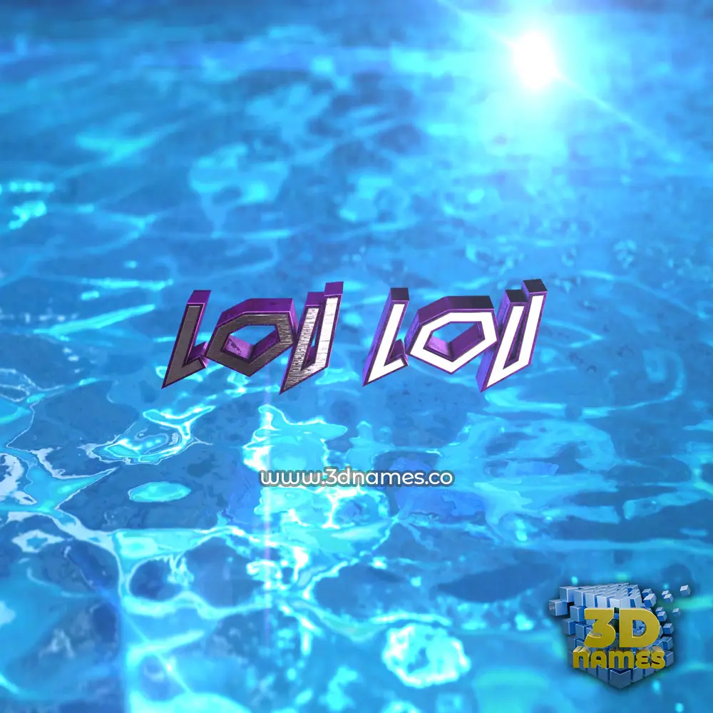 lou lou in Water 2015 style - 3D name wallpaper