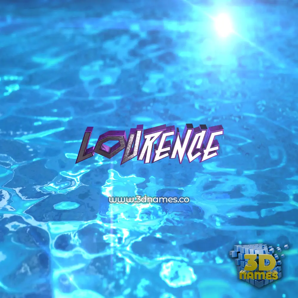 lourence in Water 2015 style - 3D name wallpaper