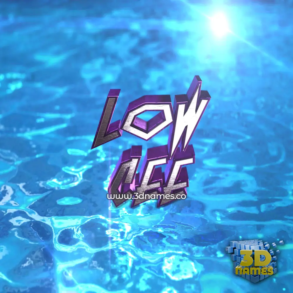 low cee in Water 2015 style - 3D name wallpaper