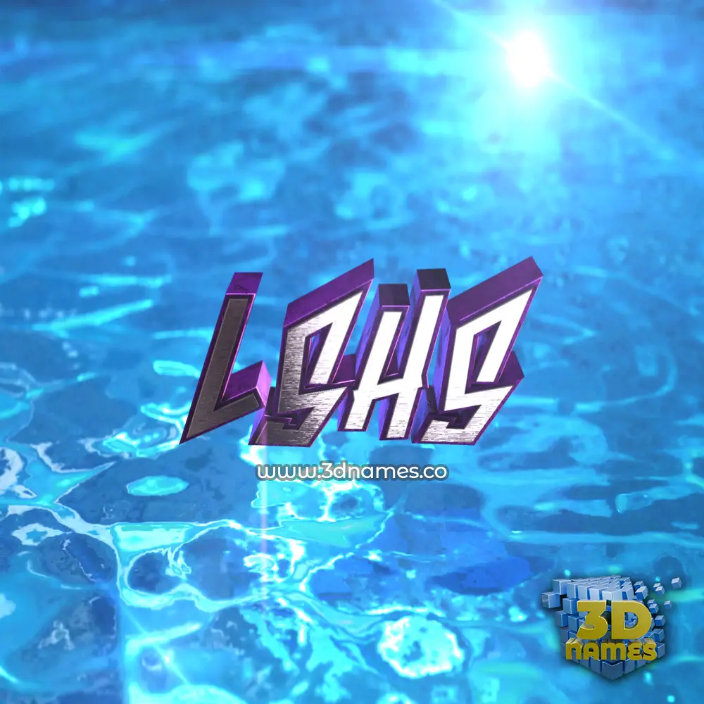 lshs in Water 2015 style - 3D name wallpaper
